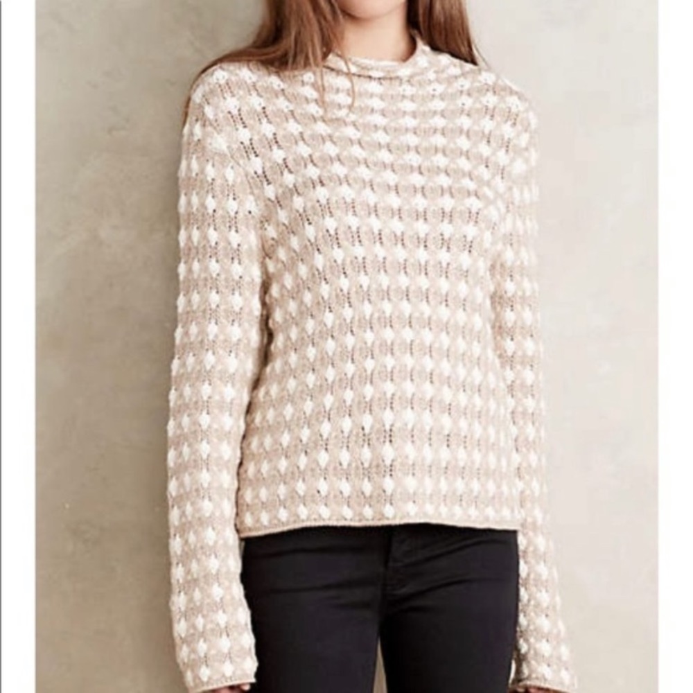 Anthologies sleeping on snow knitted long sleeve sweater